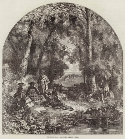 Le bord de la rivière - Myles Birket Foster